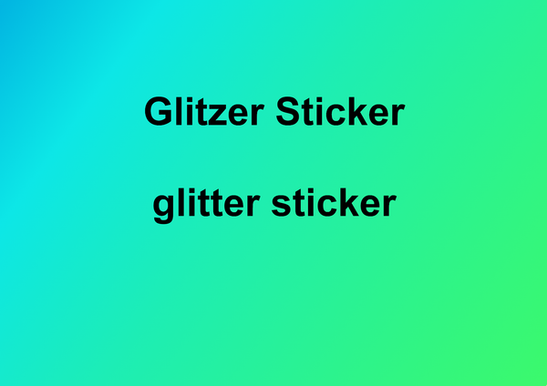 Glitzer Sticker