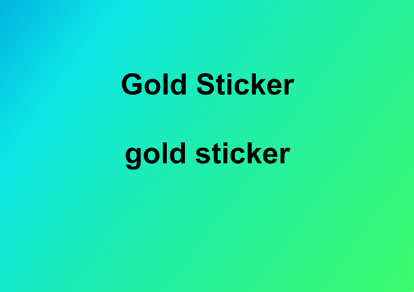 Gold Sticker