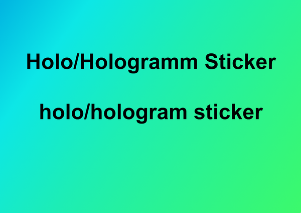 Holo/Hologramm Sticker