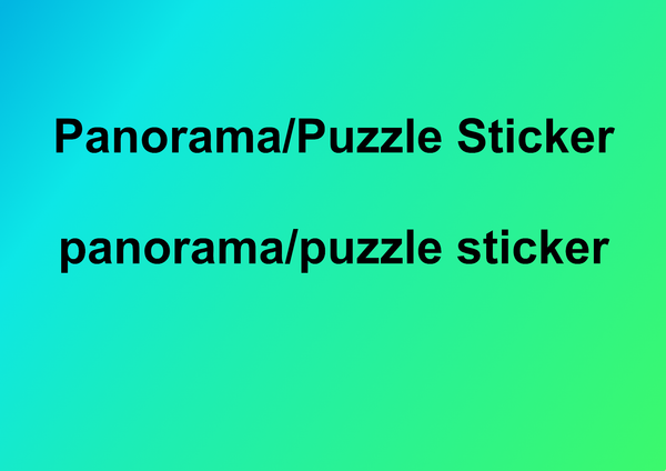 Panorama/Puzzle Sticker
