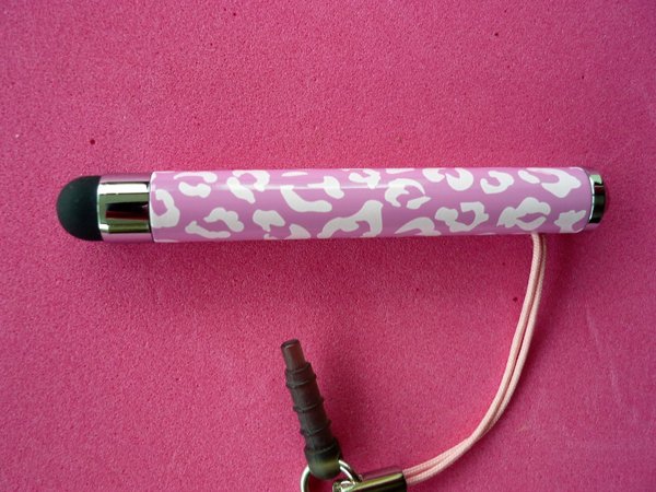 1 Touch Pen Luxus Rosa mit weissen Blueten