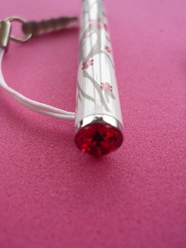 1 Touch Pen Luxus Weiß mit rosa Ornamenten