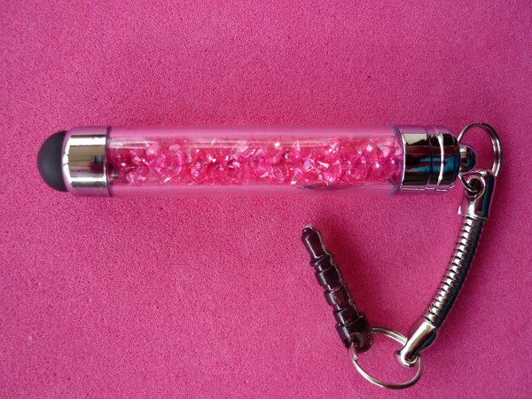 1 Touch Pen Mini Crystal Rosa