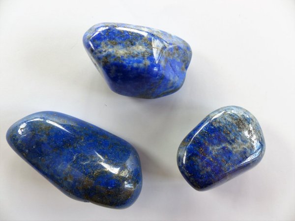 1 Trommelstein Lapis Lazuli L (Afghanistan) (A-Qualität)