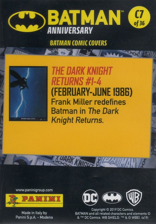 PANINI [80 Jahre Batman Anniversary] Trading Card Nr. C7