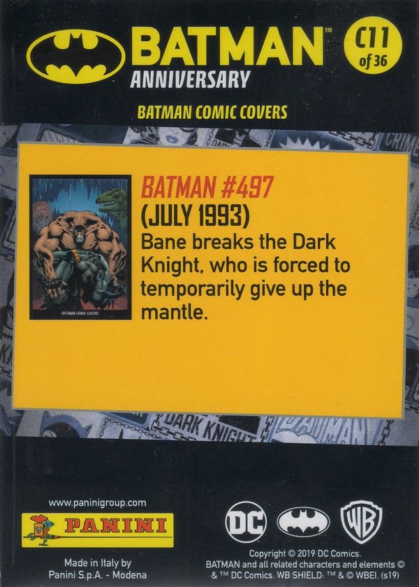 PANINI [80 Jahre Batman Anniversary] Trading Card Nr. C11