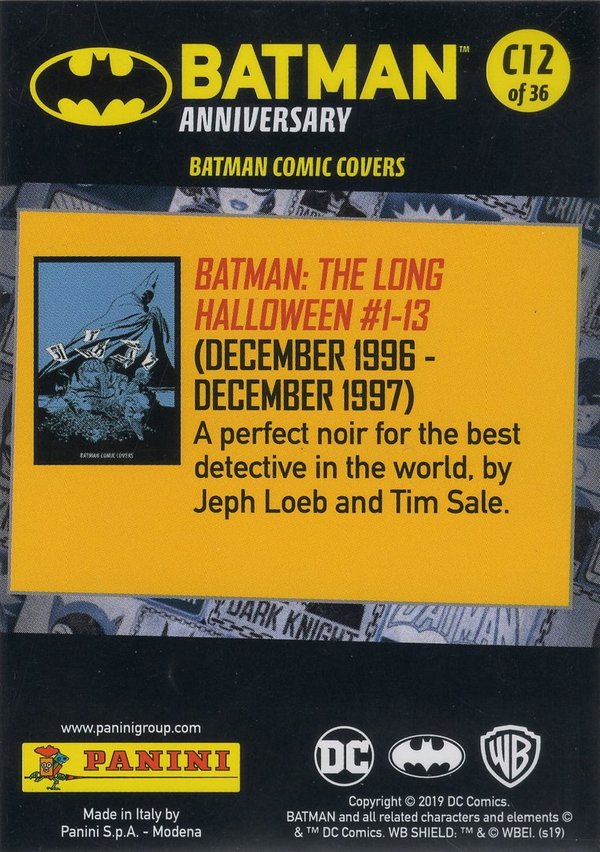 PANINI [80 Jahre Batman Anniversary] Trading Card Nr. C12