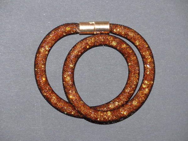1 Stardust Kristall Armband, Wickelarmband Bronze