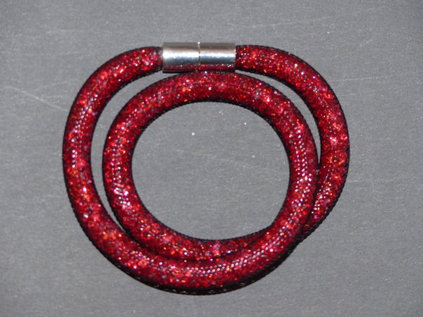 1 Stardust Kristall Armband, Wickelarmband Rot