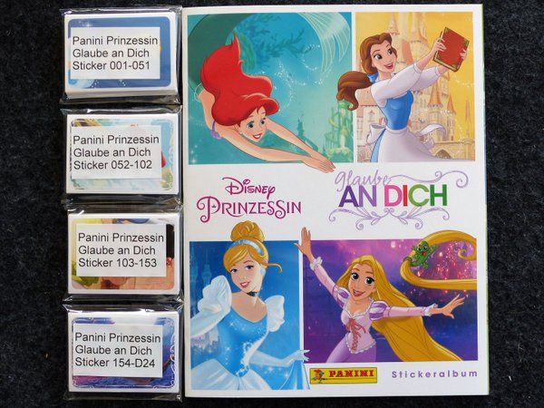 PANINI [Disney Prinzessin Glaube an Dich] Sammelalbum Komplett