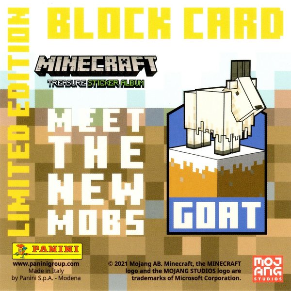PANINI [Minecraft Treasure] (2021) Trading Card Nr. 002
