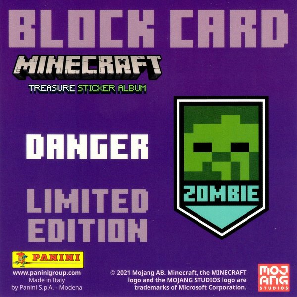 PANINI [Minecraft Treasure] (2021) Trading Card Nr. 005