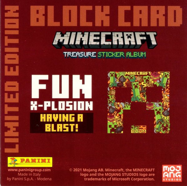 PANINI [Minecraft Treasure] (2021) Trading Card Nr. 006