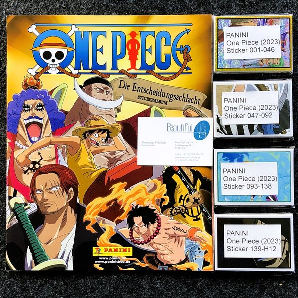 PANINI [One Piece Die Entscheidungsschlacht] (2023) Sammelalbum Komplett